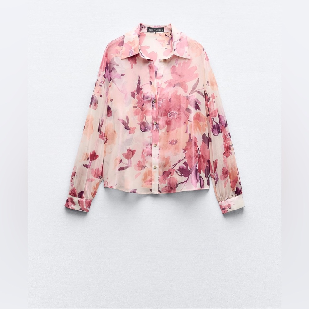 Zara floral print shirt 9878/061 - Picture 3 of 7